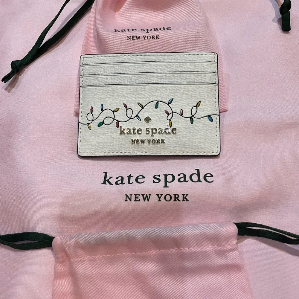 Kate Spade dachshund card holder / case NWT Claude Christmas wallet bag - Picture 2 of 10